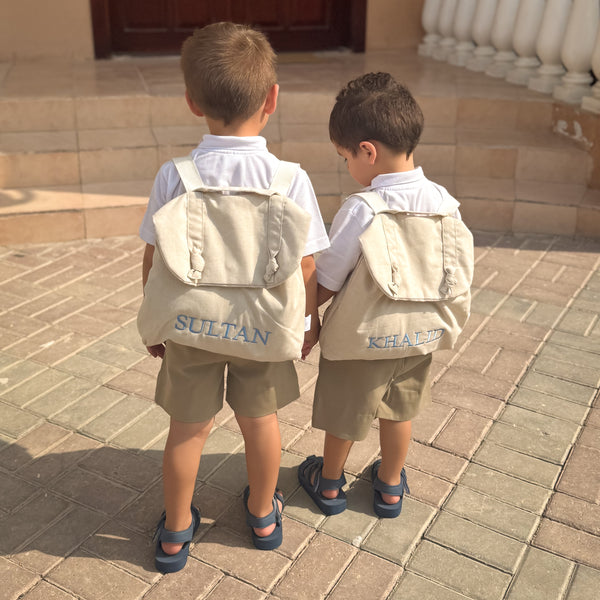 Linen Back To School Bag